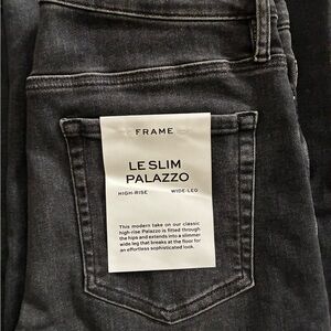 NWT FRAME Le Slim Palazzo High-Rise Wide-Leg Jeans